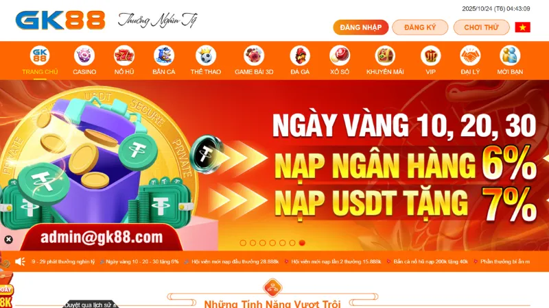 Thông tin chung về nhà cái cá cược trực tuyến GK88