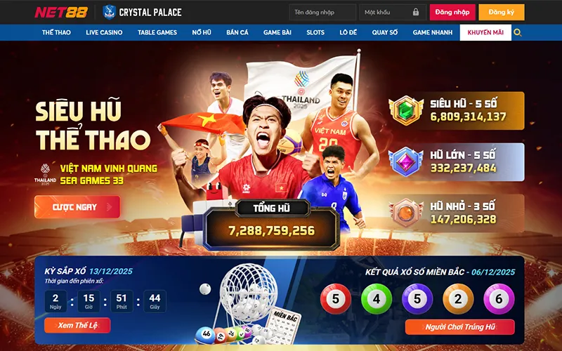 Chương trình khuyến mãi SEA Games NET88, dự thưởng Siêu Hũ Thể Thao NET88