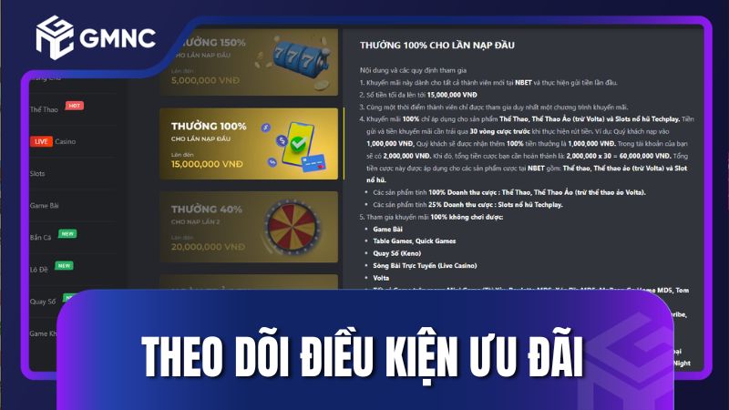 Cách phân biệt Nbet thật giả dựa vào điều kiện ưu đãi