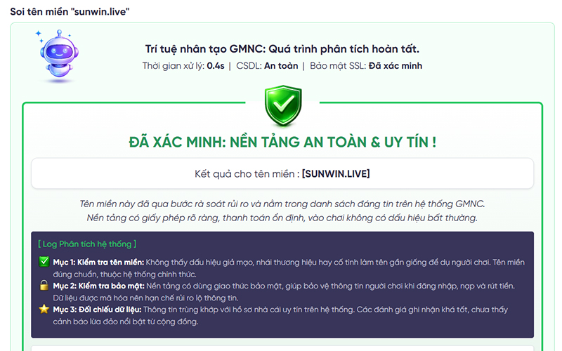 GMNC sẽ công khai link mà người chơi truy cập có phải chính hãng hay hàng fake hay không