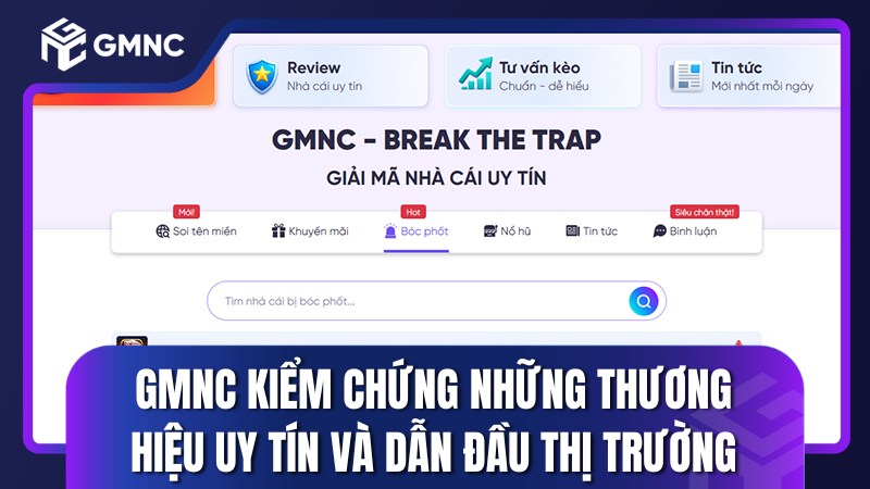 GMNC kiểm chứng những thương hiệu uy tín và dẫn đầu thị trường
