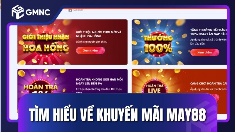 Tìm hiểu rõ hơn về các khuyến mãi May88