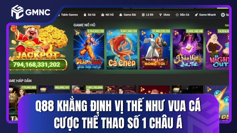 Q88 khẳng định vị thế như vua cá cược thể thao số 1 Châu Á